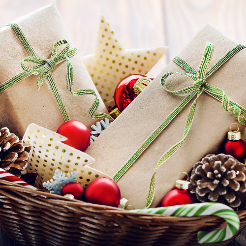 Christmas Gift Basket for Sally's Lambs